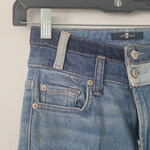 7 for all Mankind Wide Waistband double loop High Waist Skinny Size 24 - Picture 4 of 11